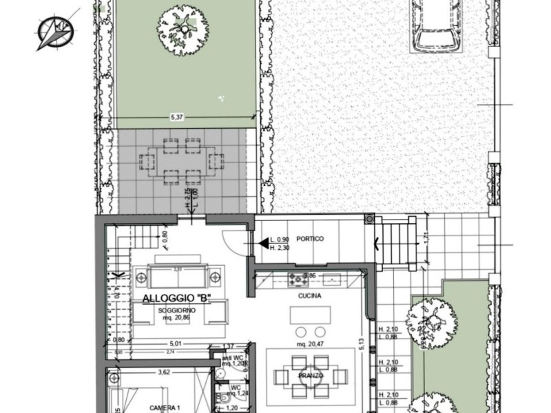 planimetria - Bifamiliare in affitto a Pietrasanta