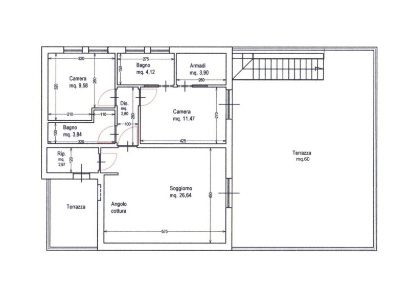 planimetria - Appartamento in affitto a Pietrasanta