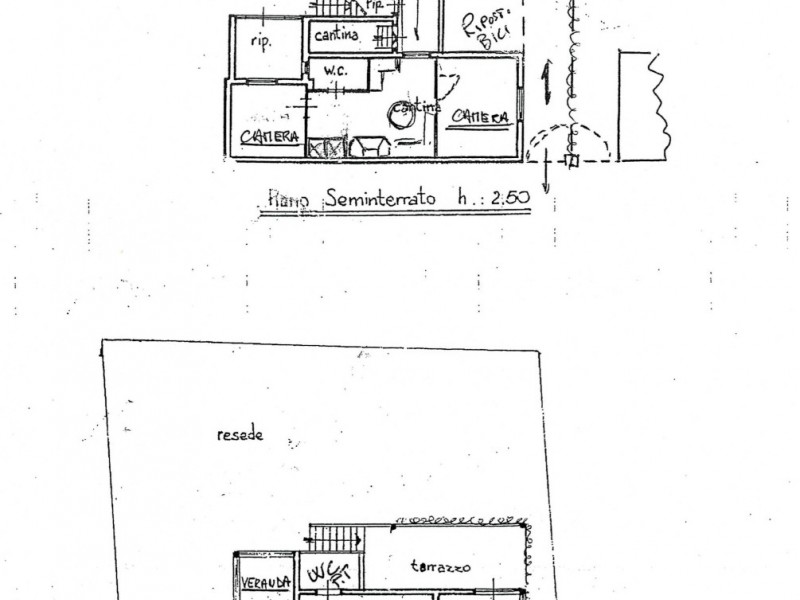 planimetria - Villa singola in vendita a Pietrasanta