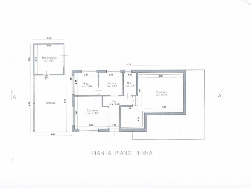 planimetria - Villa singola in vendita a Pietrasanta