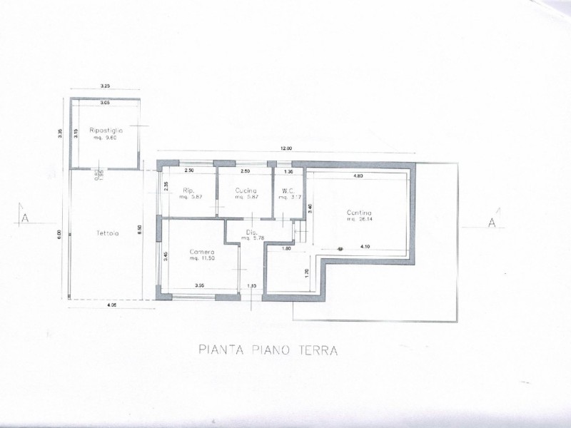 planimetria - Villa singola in vendita a Pietrasanta