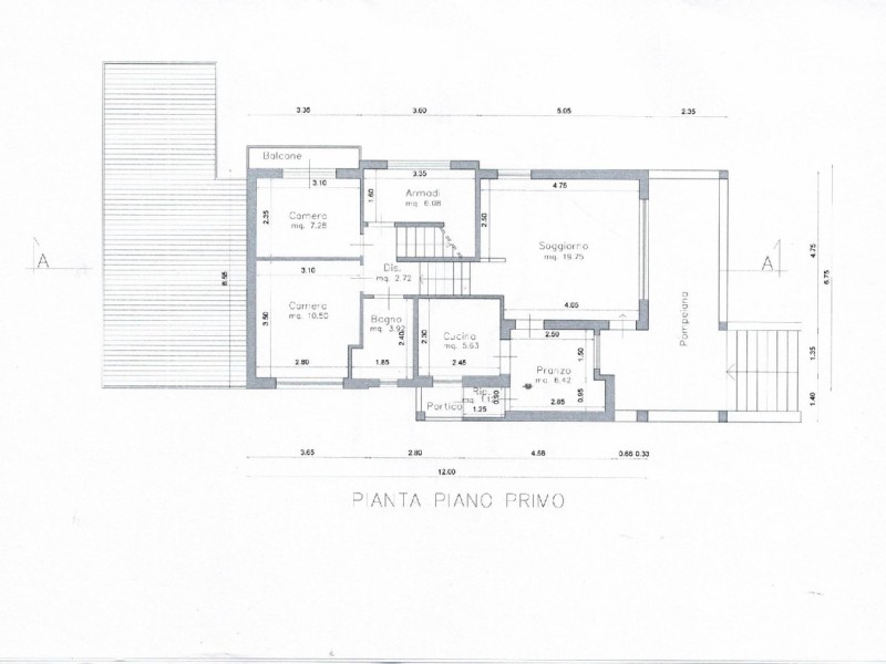 planimetria - Villa singola in vendita a Pietrasanta