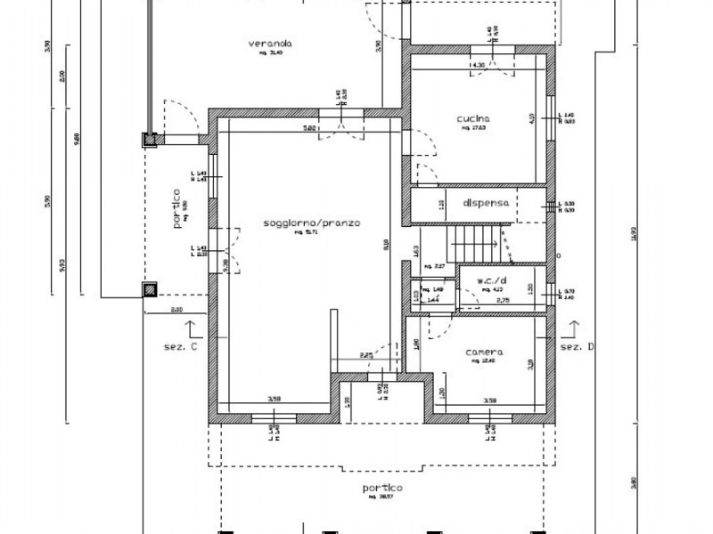 planimetria - Villa singola in affitto a Pietrasanta