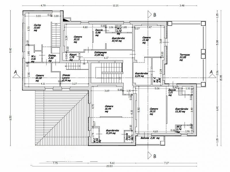 planimetria - Villa singola in vendita a Forte dei Marmi
