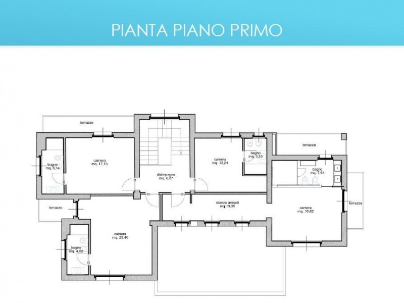 planimetria - Villa singola in vendita a Forte dei Marmi