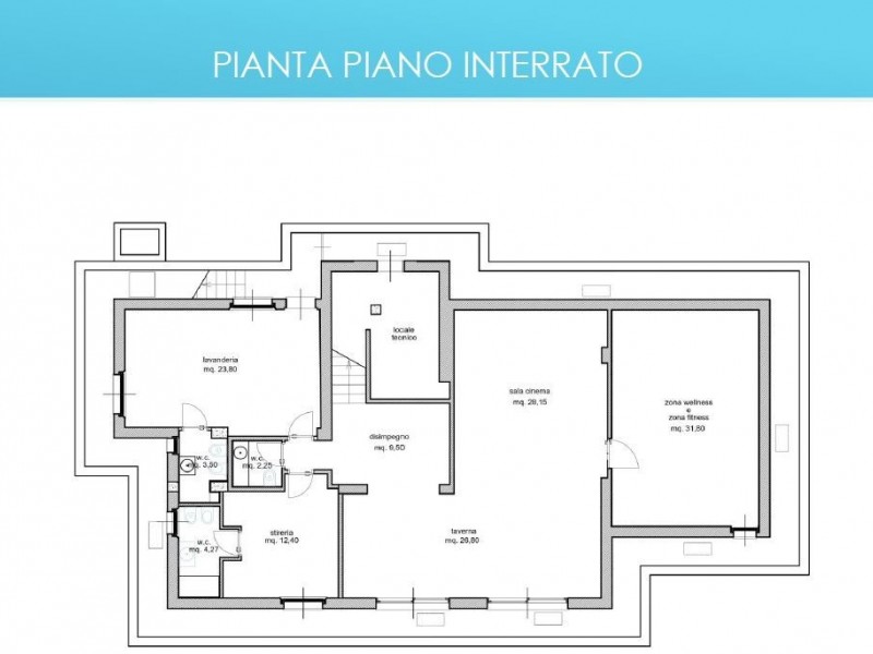 planimetria - Villa singola in vendita a Forte dei Marmi