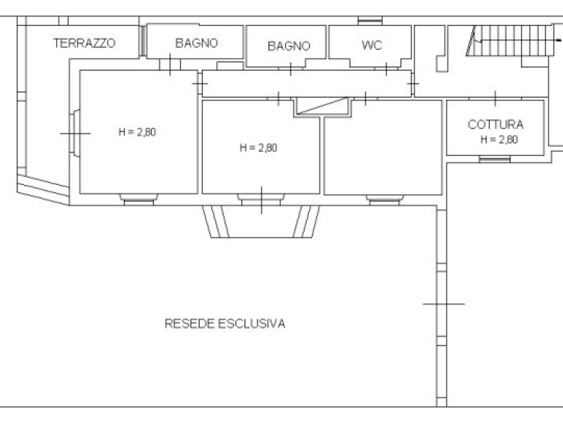 planimetria - Villa singola in vendita a Pietrasanta