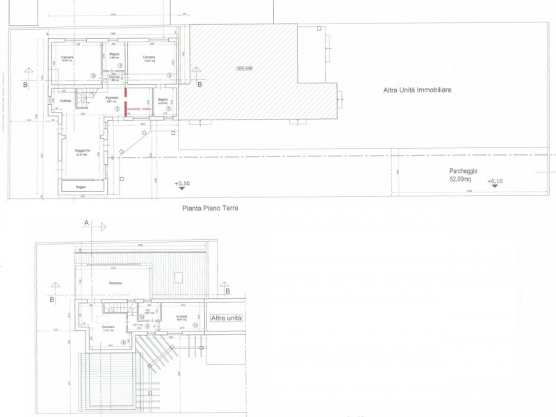 planimetria - Bifamiliare in affitto a Pietrasanta