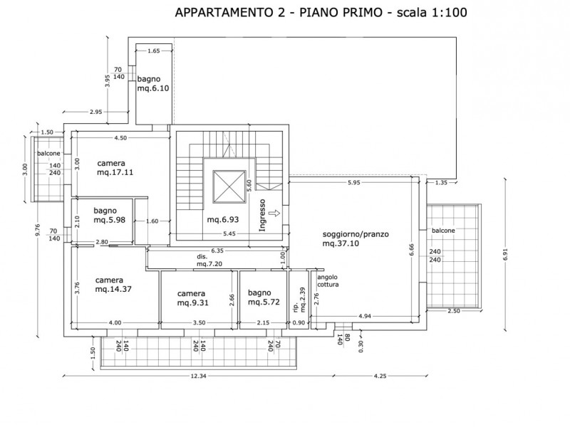 planimetria - Appartamento in vendita a Pietrasanta