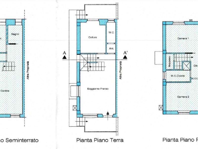 planimetria - Bifamiliare in vendita a Camaiore