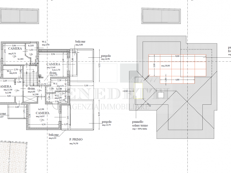 planimetria - Villetta a schiera in affitto a Pietrasanta