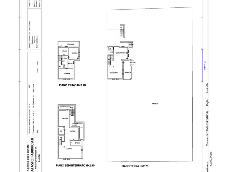 planimetria - Bifamiliare in vendita a Camaiore