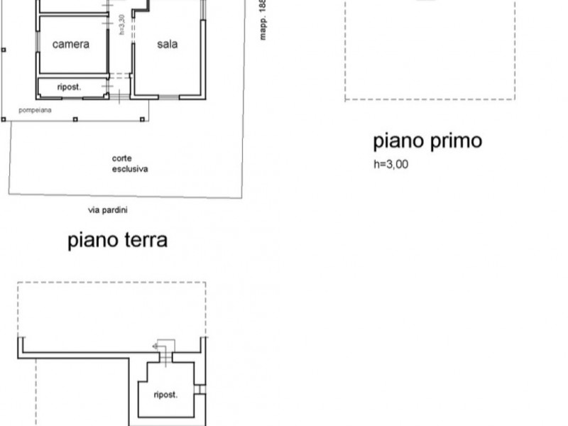 planimetria - Villa singola in vendita a Montignoso