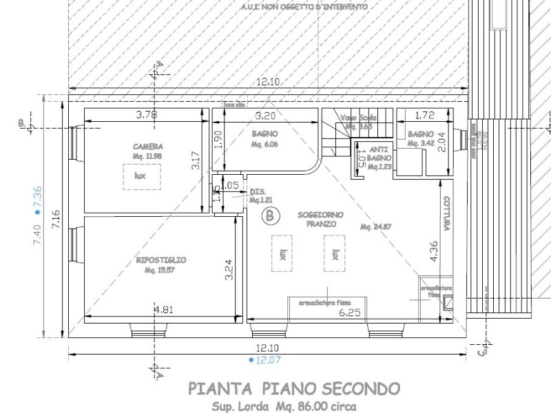 planimetria - Appartamento in vendita a Pietrasanta