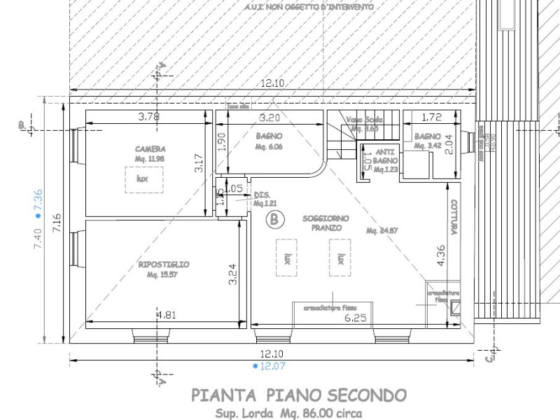 planimetria - Appartamento in vendita a Pietrasanta