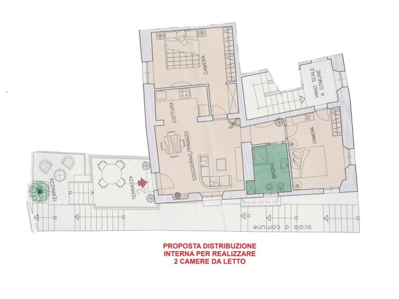 planimetria - Appartamento in vendita a Seravezza