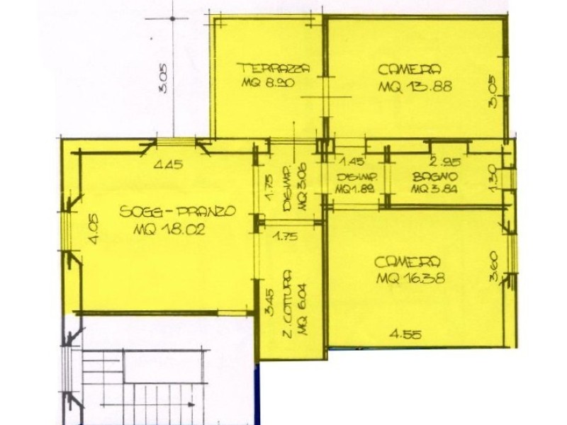 planimetria - Appartamento in affitto a Pietrasanta