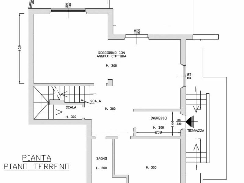 planimetria - Villa singola in vendita a Pietrasanta