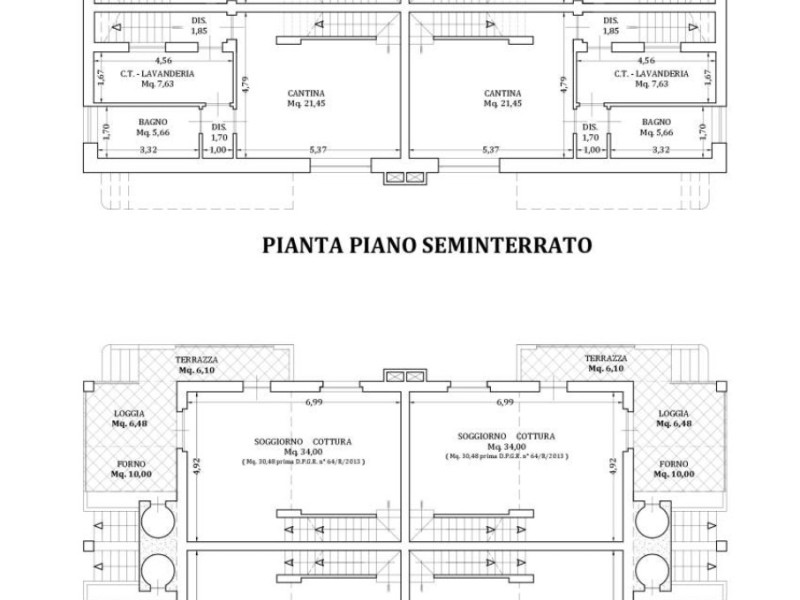 planimetria - Bifamiliare in vendita a Camaiore