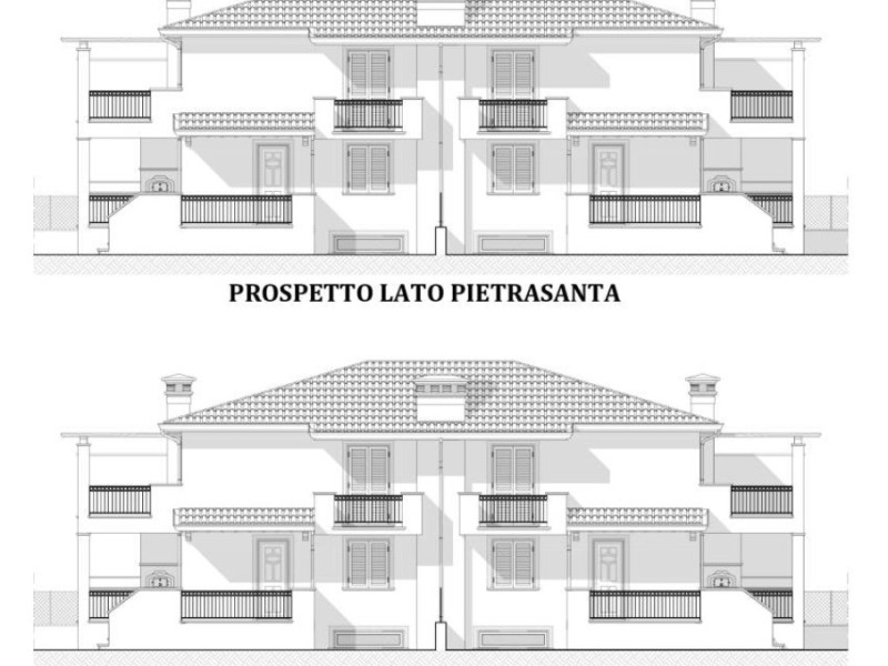 planimetria - Bifamiliare in vendita a Camaiore