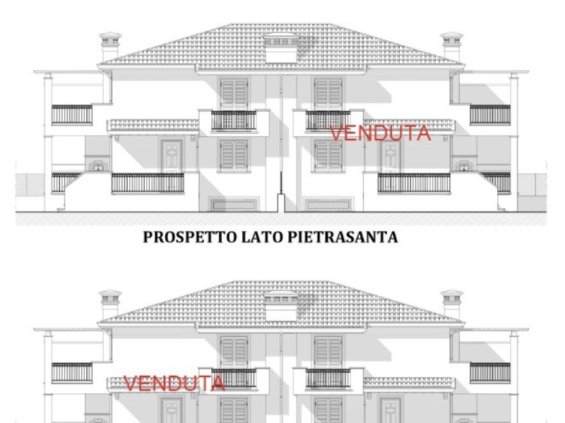 planimetria - Bifamiliare in vendita a Camaiore