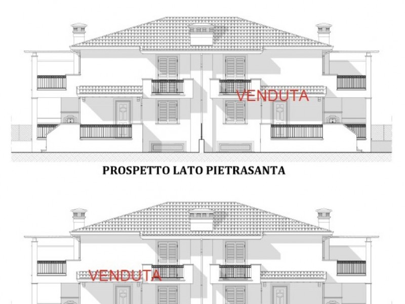 planimetria - Bifamiliare in vendita a Camaiore
