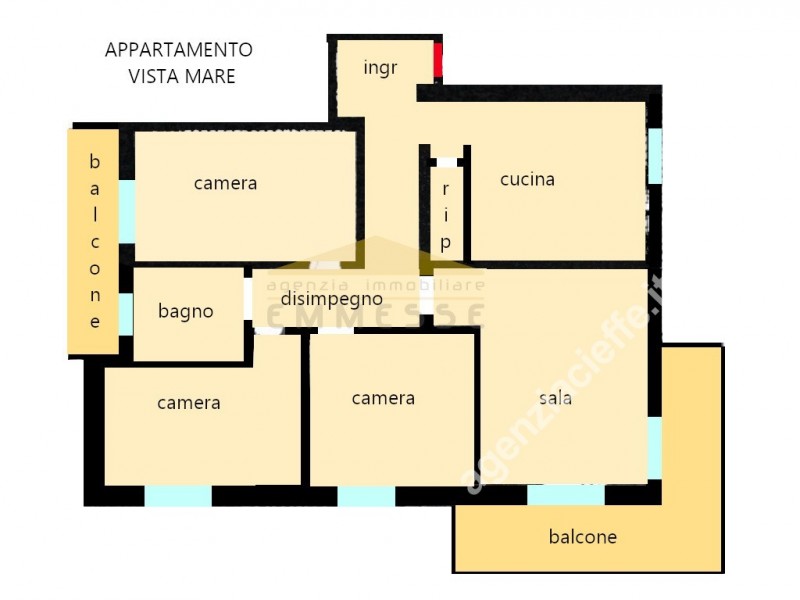 planimetria - Appartamento in vendita a Massa