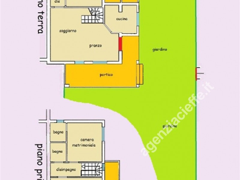 planimetria - Bifamiliare in vendita a Montignoso