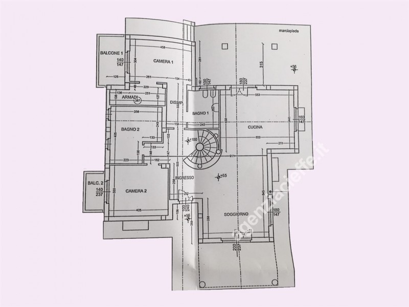 planimetria - Villa singola in vendita a Montignoso