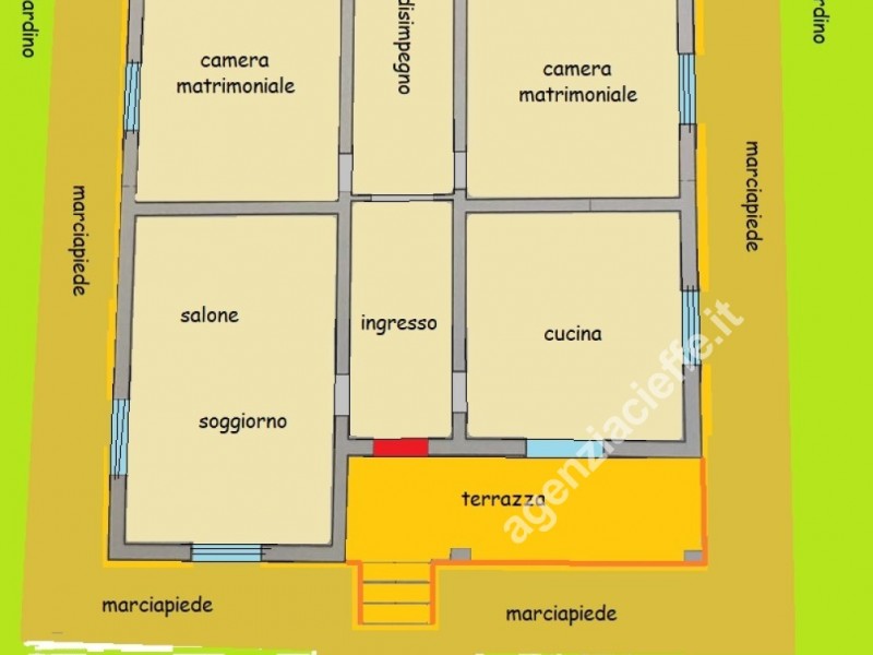 planimetria - Bifamiliare in vendita a Massa