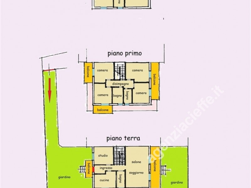 planimetria - Bifamiliare in vendita a Massa