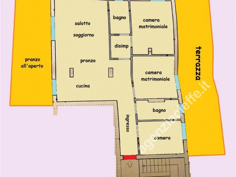 planimetria - Attico in vendita a Massa