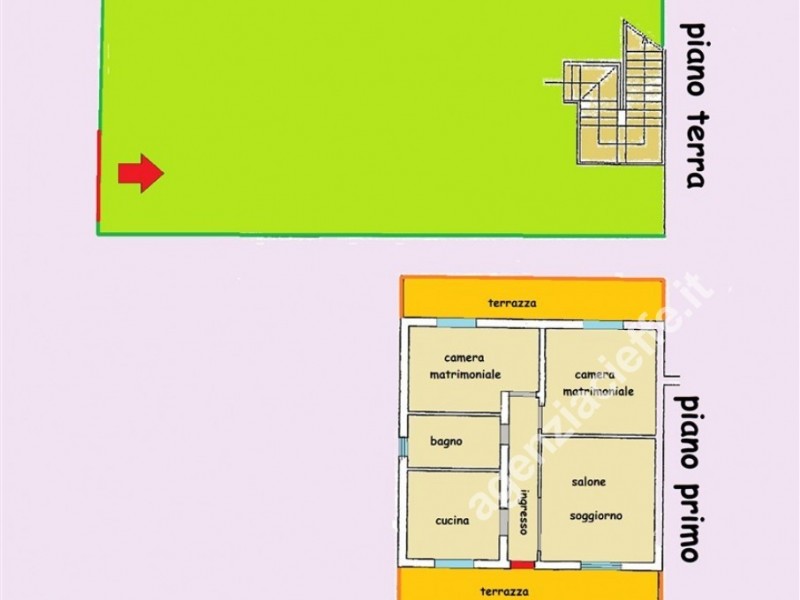 planimetria - Bifamiliare in vendita a Massa