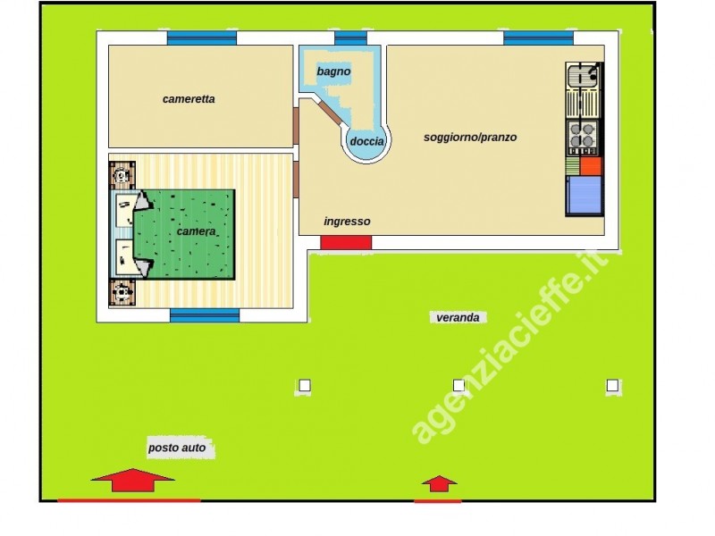 planimetria - Villa singola in vendita a Massa