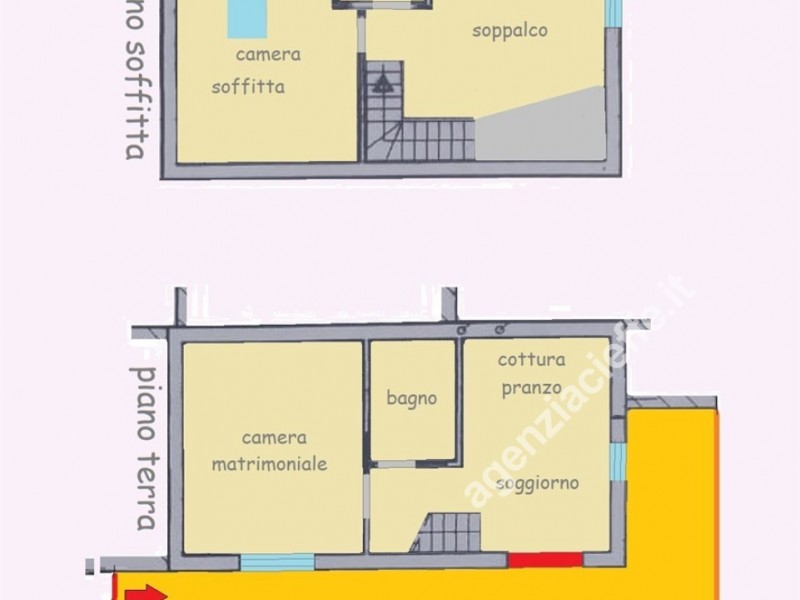 planimetria - Villetta a schiera in vendita a Massa