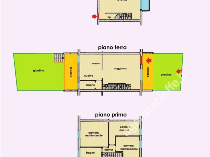 planimetria - Villetta a schiera in vendita a Massa