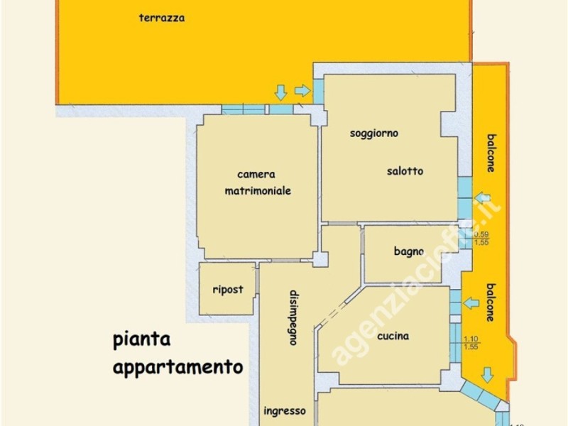 planimetria - Appartamento in vendita a Massa