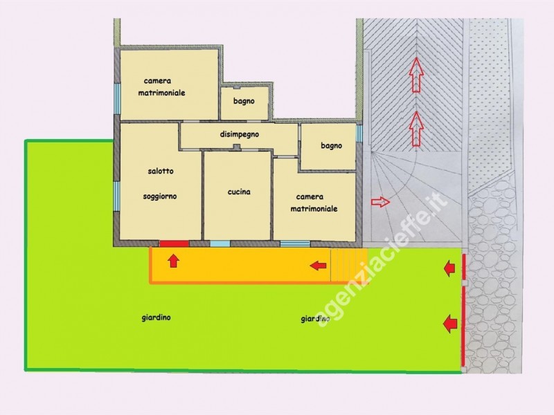 planimetria - Bifamiliare in vendita a Massa