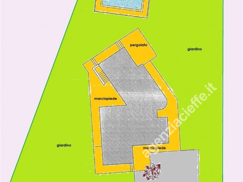 planimetria - Villa singola in vendita a Montignoso