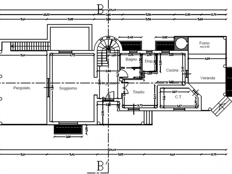 planimetria - Villa singola in vendita a Camaiore