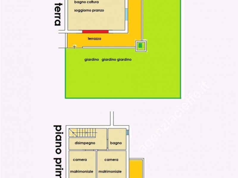 planimetria - Villetta a schiera in vendita a Massa