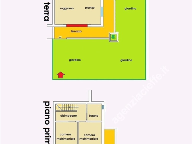 planimetria - Villetta a schiera in vendita a Massa