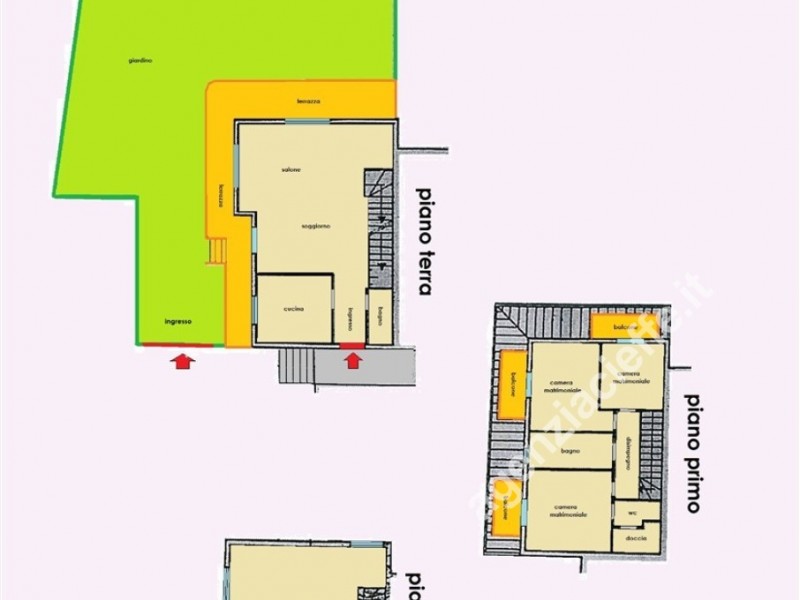 planimetria - Bifamiliare in vendita a Massa