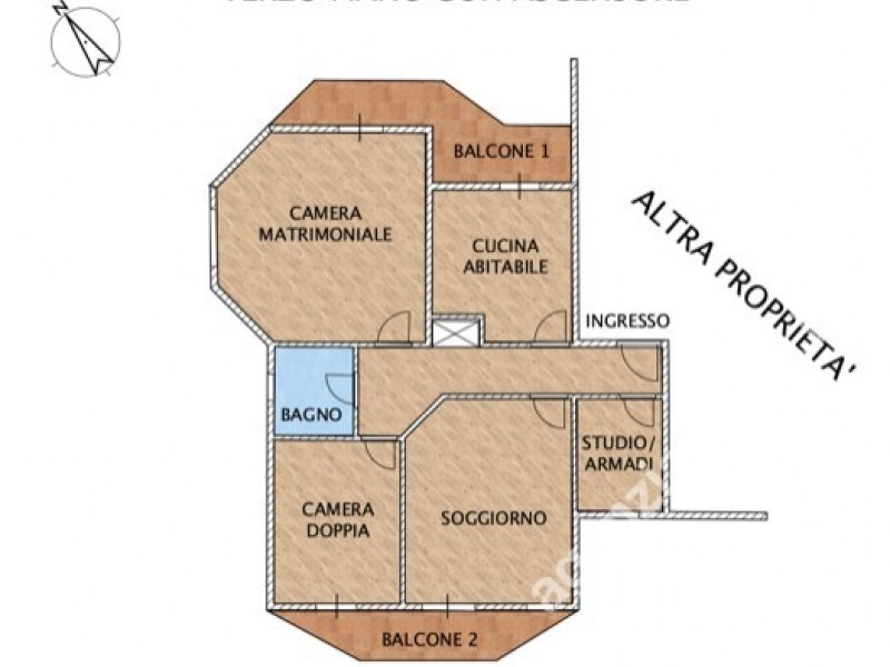 planimetria - Appartamento in vendita a Massa