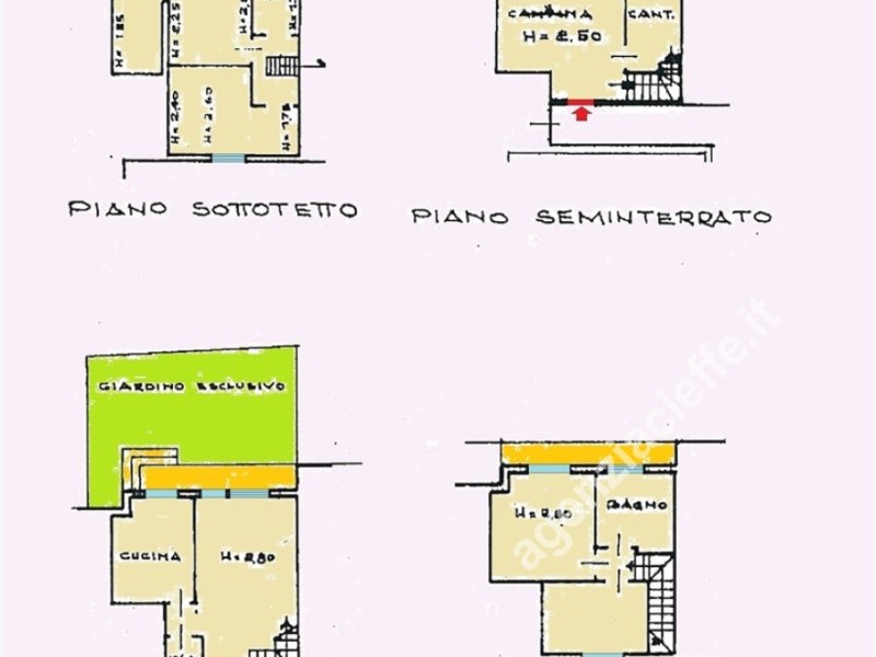 planimetria - Villetta a schiera in vendita a Massa