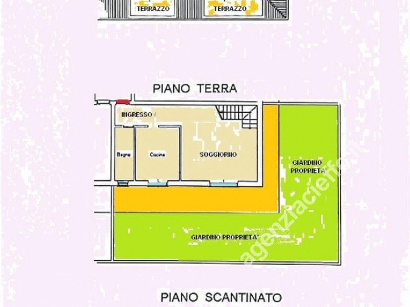 planimetria - Villetta a schiera in vendita a Massa