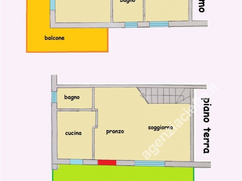 planimetria - Villetta a schiera in vendita a Massa