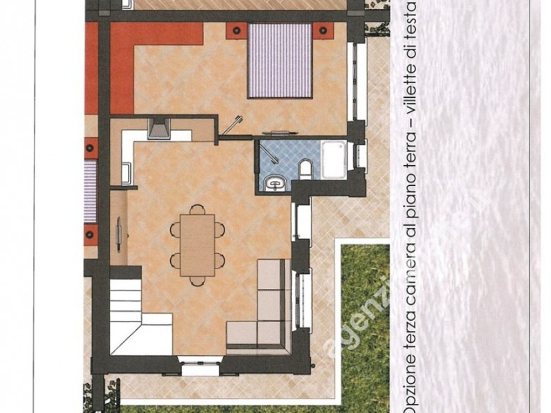 planimetria - Villetta a schiera in vendita a Montignoso