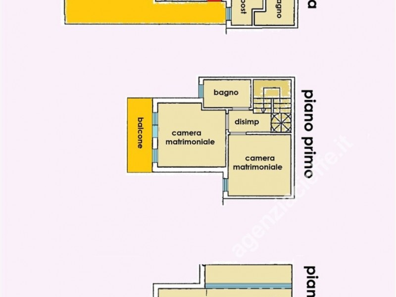 planimetria - Villetta a schiera in vendita a Massa