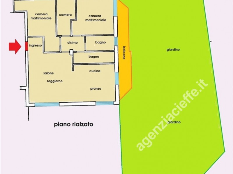 planimetria - Appartamento in vendita a Massa